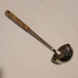 Robinson Ladle Stainless Steel U.S.A. Wooden Handle Vintage